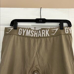 Gymshark Khaki Leggings with White Logo